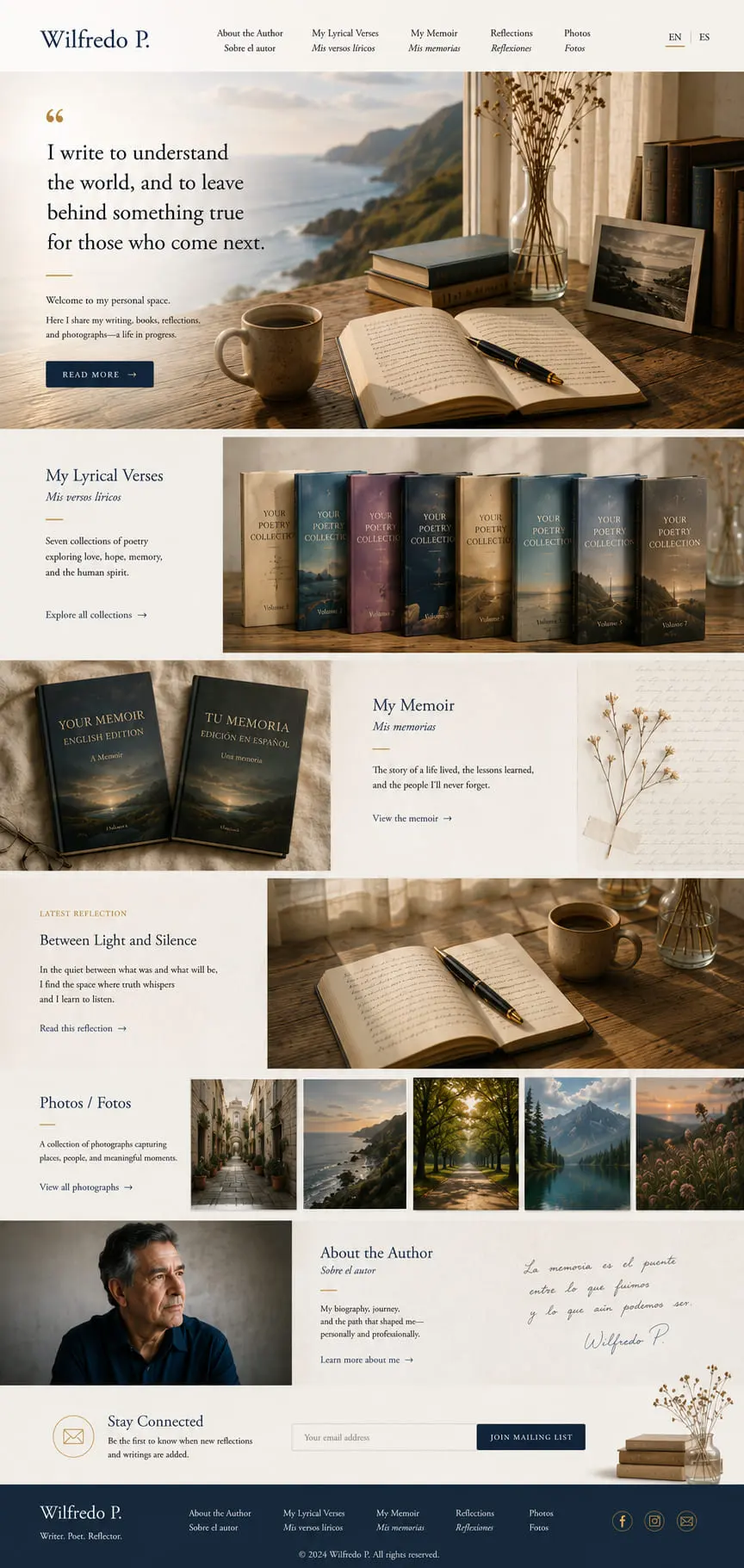 The Living Journal: the concept mockup for Wilfredo Piñeiro